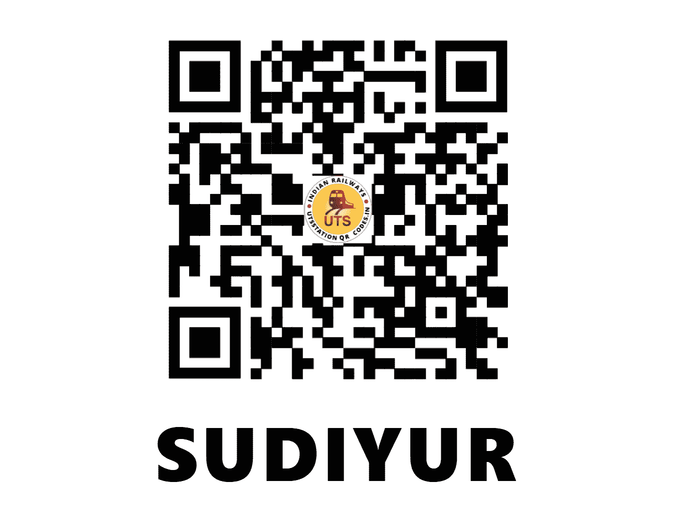 UTS QR Code for SUDIYUR - SUX (SR - TAMIL NADU)
